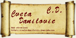 Cveta Danilović vizit kartica